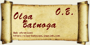 Olga Batnoga vizit kartica